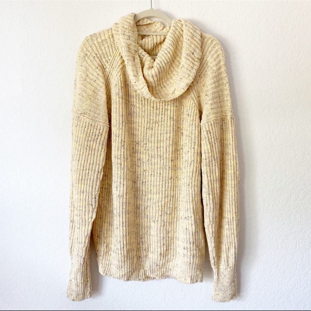 Free People Comfy Fall Cowl Oversized Slouchy Tunic Speckled Sweater Large - Picture 2 of 2